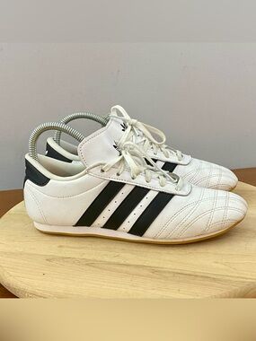 Adidas Originals Taekwondo Lace White Black Leather Sneakers Women’s Sz US 7